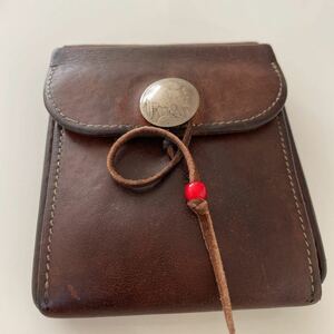  Goro's goro''s folding twice purse saddle leather wallet Conti .goros