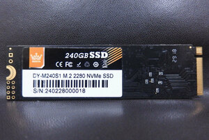 ssd42 DIERYA M.2 NVMe SSD 240GB DY-M240S1 中古品