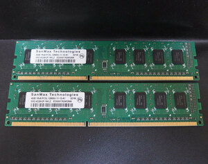 mem370 SanMax 4GBx2枚 8GB DDR3/PC3L-12800U 中古品