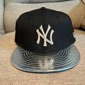 最終値下げ　NEW ERA ニューエラ ヤンキース 野球帽　BLACK 7-1/4 57.7cm 小さめ