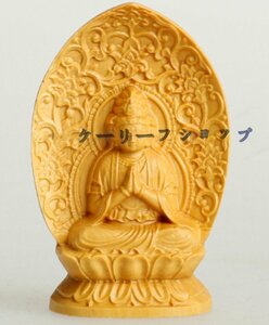 【ケーリーフショップ】大勢至菩薩 仏教美術 精密彫刻 仏像 手彫り 木彫仏像 仏師手仕上げ品