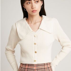 SNIDEL新品未使用ビッグカラークロップドニットプルオーバー IVR