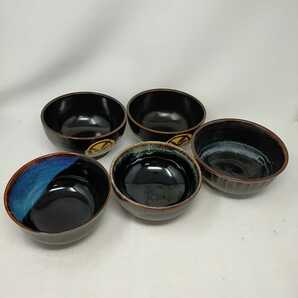 ●美品●汁椀 どんぶり 丼ぶり 5個セット 陶器 食器 和食器 日本陶器 Sの画像1