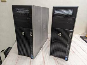 最終 2台セット HP Z620 Workstation 後期本体 ジャンク Xeon E5-2620V2 CPU2個仕様 RAM8GB AMD FirePro W5000 改造ベース等 HDDマウンタ無