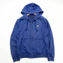 American Eagle ☆ 着回しきく万能選手◎ ブルー ジップアップ スウェット パーカー M アメカジ 大人カジュアル アメリカンイーグル■CJ178_画像2