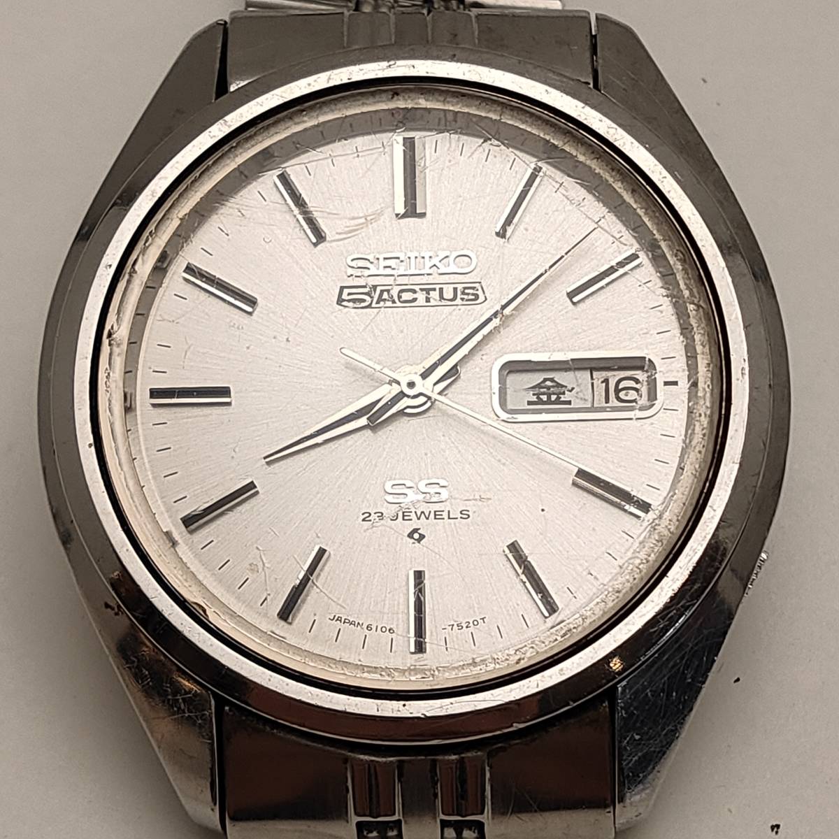 海外の正規 セイコー6106-8760アクタスSS腕時計メンズ自動巻き