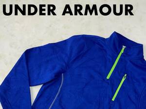 ☆送料無料☆ UNDER ARMOUR アンダーアーマー USA直輸入 古着 プルオーバー フリース ジャケット メンズ SM ブルー トップス 中古 即決