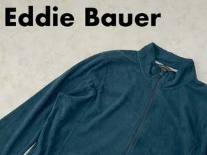 ☆送料無料☆ Eddie Bauer エディーバウアー 古着 ジップアップ POLARTEC ポーラテック フリース レディース 3X 大きいサイズ グリーン 