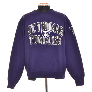 ●466008 Champion チャンピオン ●3色タグ スウェットシャツ トレーナー COLLEGE OF ST.THOMAS サイズM メンズ パープル プリント