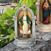 奇跡のメダイの聖母マリア イタリア風フォント洗礼盤彫像 装飾彫刻 アートオブジェ 教会 祭壇 贈り物(輸入品_画像1