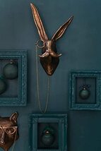 フランキーザスタッグ 動物の頭部壁装飾 野ウサギ壁彫刻 樹脂製 彫像 手工芸品 屋内ホーム 贈り物(輸入品_画像2