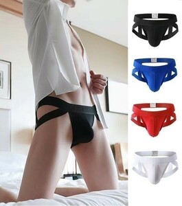  free shipping men's ero underwear ero pants jockstrap cook ring O back lack crack luxury TK0002 black L