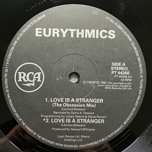 Eurythmics / Love Is A Stranger・There Must Be An Angel (Playing With My Heart)・Julia [RCA PT 42266]