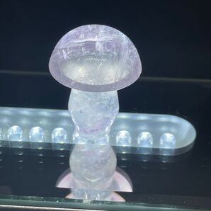 フローライト キノコ 天然石 ホワイト