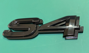 スバル WRX S4 エンブレム 黒 リア 両面テープ付