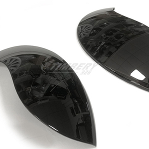 ミニ クーパー F54/F55/F56/F57 フロント アイリッド ABS製 ブラック 黒色 左右セット アイライン 両面テープ付 2013+の画像3