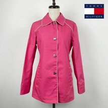 Tommy Hilfiger トミー ヒルフィガー デザインボタン コットンジャケット レディース アウター ピンク サイズ0*ZB200_画像1