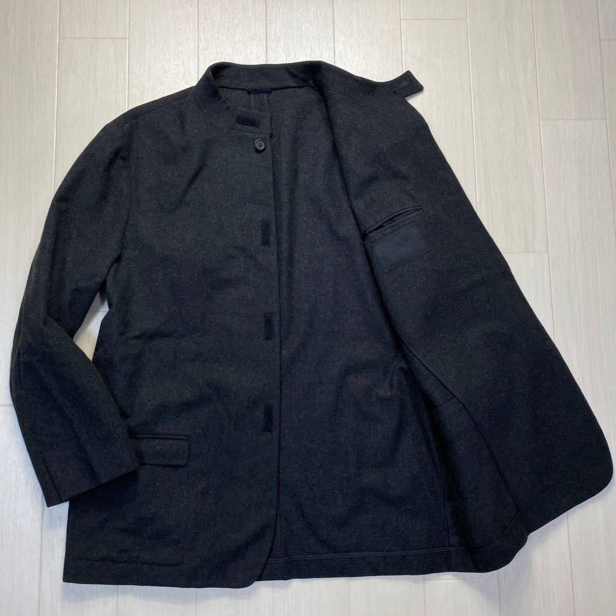 PRADA プラダ ウール アルパカ混 ステッチ 刺繍ポケット コート