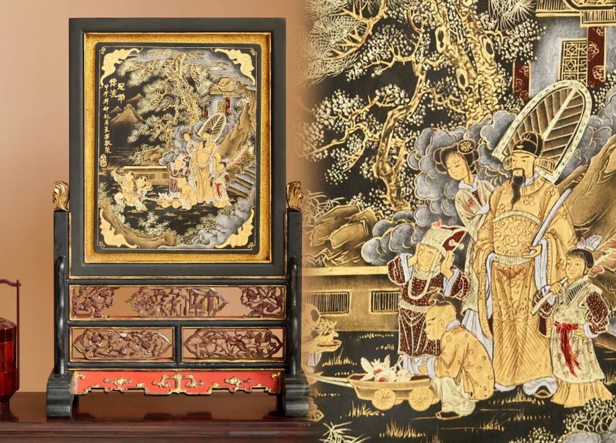◇明神◇極上珍品・中国・清時代・古珍木彫・団壽紋十八子手持・古珍材 ...