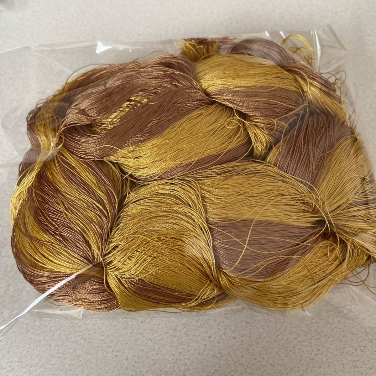 最最低お値下げ 即購入可 道明 新品未使用 亀甲組 帯締め 蒼色 金色糸