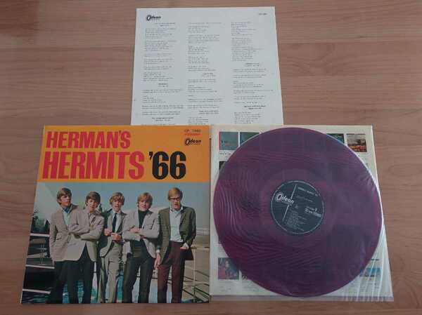 ★Herman's Hermits ハーマンズ・ハーミッツ '66★LPレコード★赤盤★ジャケット・歌詞カード経年汚れあり★中古品