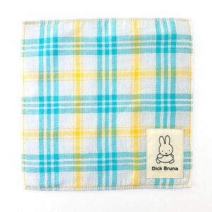 【廃番】ミッフィー miffy チェックハンカチタオル ハンドタオル グリーン