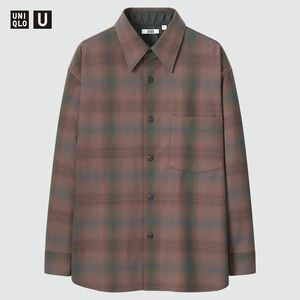 UNIQLO U ヘビーフランネルオーバーサイズシャツ パープル Sサイズ タグ付き　ユニクロユー