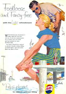 ●058F　1958年のレトロ広告　ペプシコーラ　PEPSI