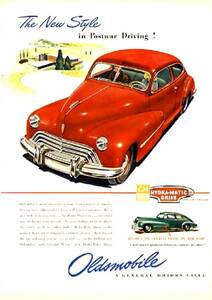*1946 year. automobile advertisement Oldsmobile OLDSMOBILE GM