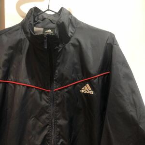 古着大量出品 adidas ナイロンジャンパー ジャケット ヴィンテージ 極美品 ライン オーバーサイズ ウィンドブレーカー ドローコード