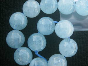 0 free shipping * natural stone & aquamarine ^ circle sphere!10mm!15 bead!!!