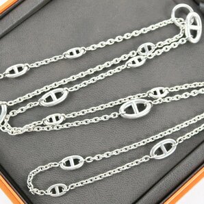 【超美品】HERMES エルメス シェーヌダンクル ファランドール ネックレス シルバー 925 アクセサリー【NT36】の画像2