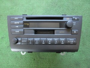 マークⅡ ブリット JZX110 純正 オーディオ CD カセット 86120-2A490 CQ-JS2101AK トヨタ H14年 BLIT