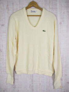 70's　ヴィンテージ　IZOD LACOSTE　ラコステ　セーター　糸巻タグ　S　USA製　#12