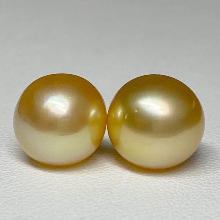 白蝶真珠13.5㎜アップパールピアス K14WG*NO124-