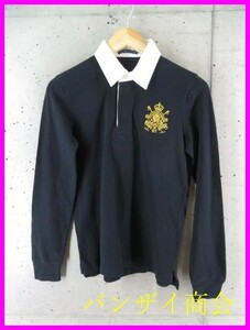 9190m137◆良品です◆Ralph Lauren ラルフローレン 長袖ラガーシャツ L/ポロシャツ/ゴルフ/ジャケット/レディース/女性/婦人/インパクト21