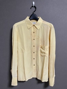  ultra rare domestic regular CHANEL Vintage silk . Logo here Mark gold button shirt C-TK-5914 Chanel 