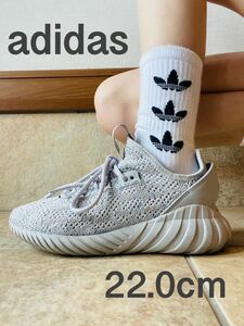 adidas アディダス　チューブラードゥーム　SOCK PK グレー　22cm