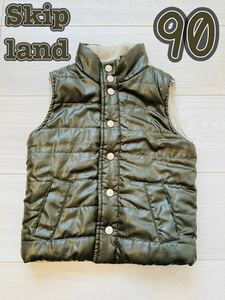 [Skip land] reverse side .. down vest 90