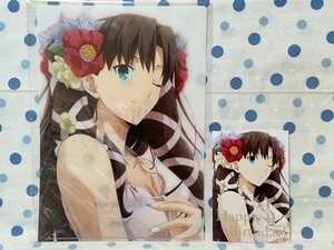 【残1】Fate/stay night 限定 クリアファイル ポストカード2点セット バースデー 遠坂 凛 ufofable cafe マチアソビ FGO