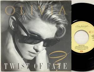 【欧7】 OLIVIA NEWTON JOHN (OLIVIA) オリビア・ニュートン・ジョン / TWIST OF FATE / 1983 EEC盤 7インチ EP 45 運命のいたずら