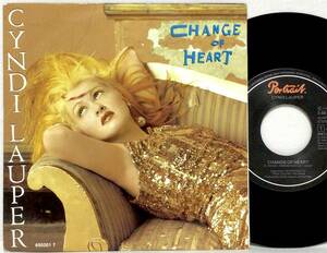【蘭7】 CYNDI LAUPER / CHANGE OF HEART / WITNESS ( SKA スカ調 ) / 1986 オランダ盤 7インチシングルレコード EP 45 コーラス BANGLES
