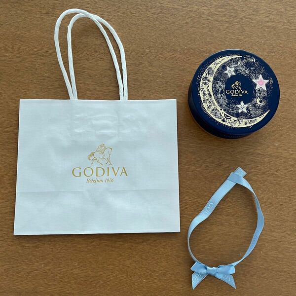 GODIVA ショップ袋&紙製ボックス&リボン　3点セット