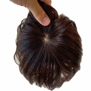 [ ultimate nature pile ..he Aplus wide +] person wool 100% hair piece Brown medical care 