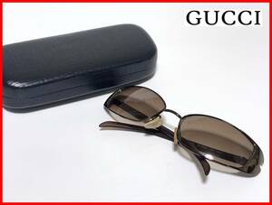 即決 GUCCI グッチ サングラス ケース付 ブラウン レディース メンズ D6