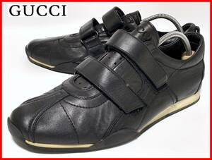  быстрое решение GUCCI Gucci 41≒26cm спортивные туфли чёрный черный мужской D