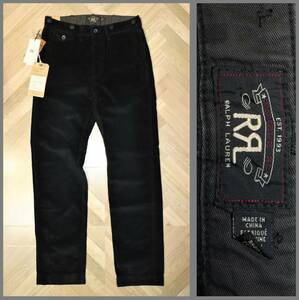 特価即決【未使用】 RRL Ralph Lauren ★ SANDERSON CH-FLAT FRONT 8-10 WALE CORD 太畝コーデュロイパンツ (W28) ★ ダブルアールエル