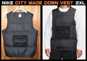  free shipping special price prompt decision [ unused ] NIKE * THERMA-FIT CITY MADE DOWN VEST (2XL size ) * Nike down vest DH1065-010 tax included regular price 1 ten thousand 6500 jpy 
