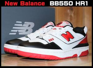 送料無料 即決【未使用】 newbalance ★ BB550 HR1 (27cm/US9) ★ ニューバランス 550 80's復刻 天然皮革