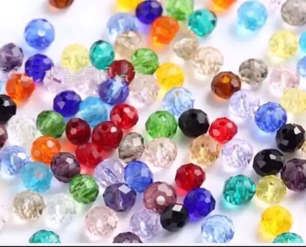 800粒 4mmボタンカットビーズ ハンドメイド クリスタル ガラス バライティー